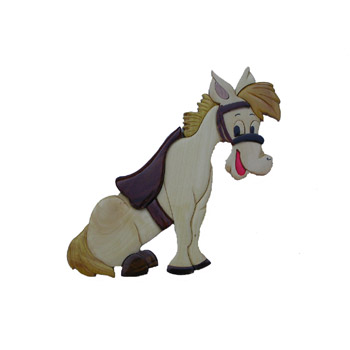 cheval assis